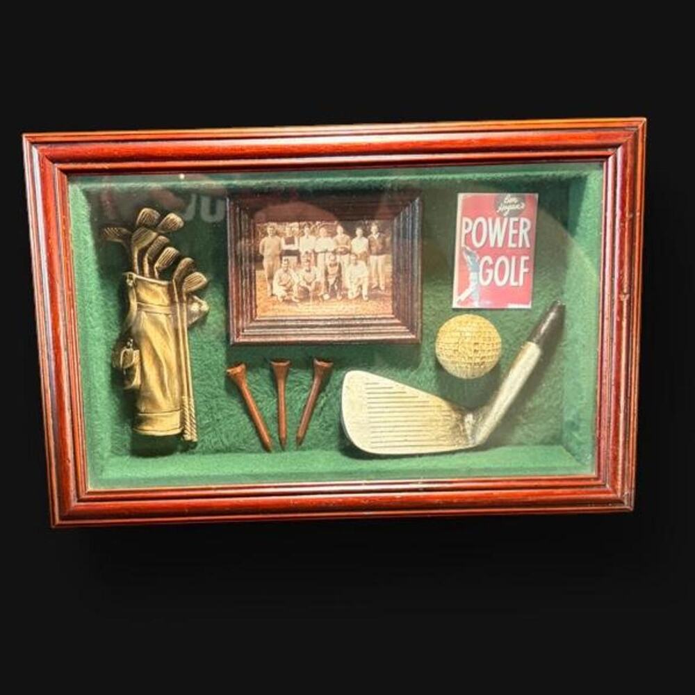 🚨 Three Hands Corp Ben Hogan Power Golf History Shadow Box 12.75" x  8.5" ⛳️
